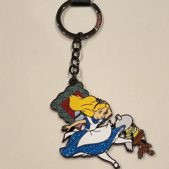 Loungefly Disney Alice in Wonderland Alice Falling Keychain NEW - Picture 8 of 11